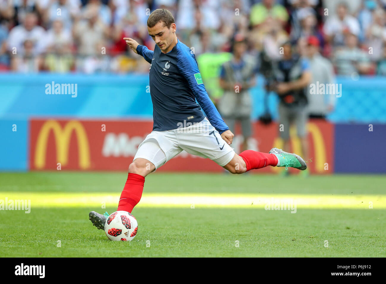 Kazan, Russia, 30 June 2018. Griezmann player of France during match against Argentina game valid for the Eighth Finals of the World Cup in Russia 2018 at the Kazan Arena in Russia this Saturday, 30. (PHOTO: WILLIAM VOLCOV/BRAZIL PHOTO PRESS) Credit: Brazil Photo Press/Alamy Live News Stock Photo