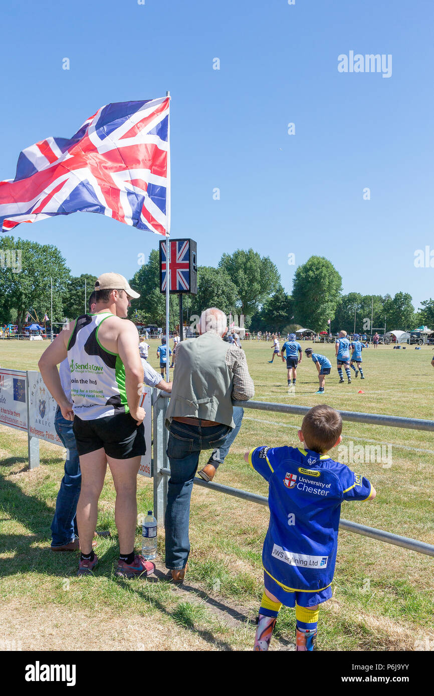 Warrington, UK, 30 June 2018. 30 June 2018 – Crosfields Rugby Amateur Rugby League Football Club Ground was the stage for the annual Armed Forces Day in Warrington. This was the 9th Annual Tom Sephton Memorial Trophy festival where various community groups, emergency services and Rugby organisations and charities provided interesting and engaging activities that added to the festival atmosphere of the event Credit: John Hopkins/Alamy Live News Stock Photo
