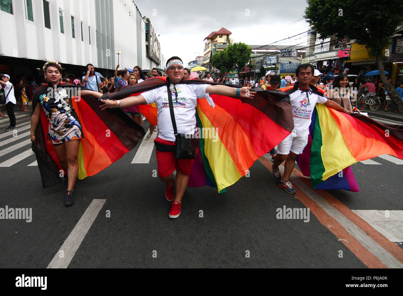 Philippines 30th June 2018 Pride March Participants Wearing Colorful Costumes In Marikina 9727