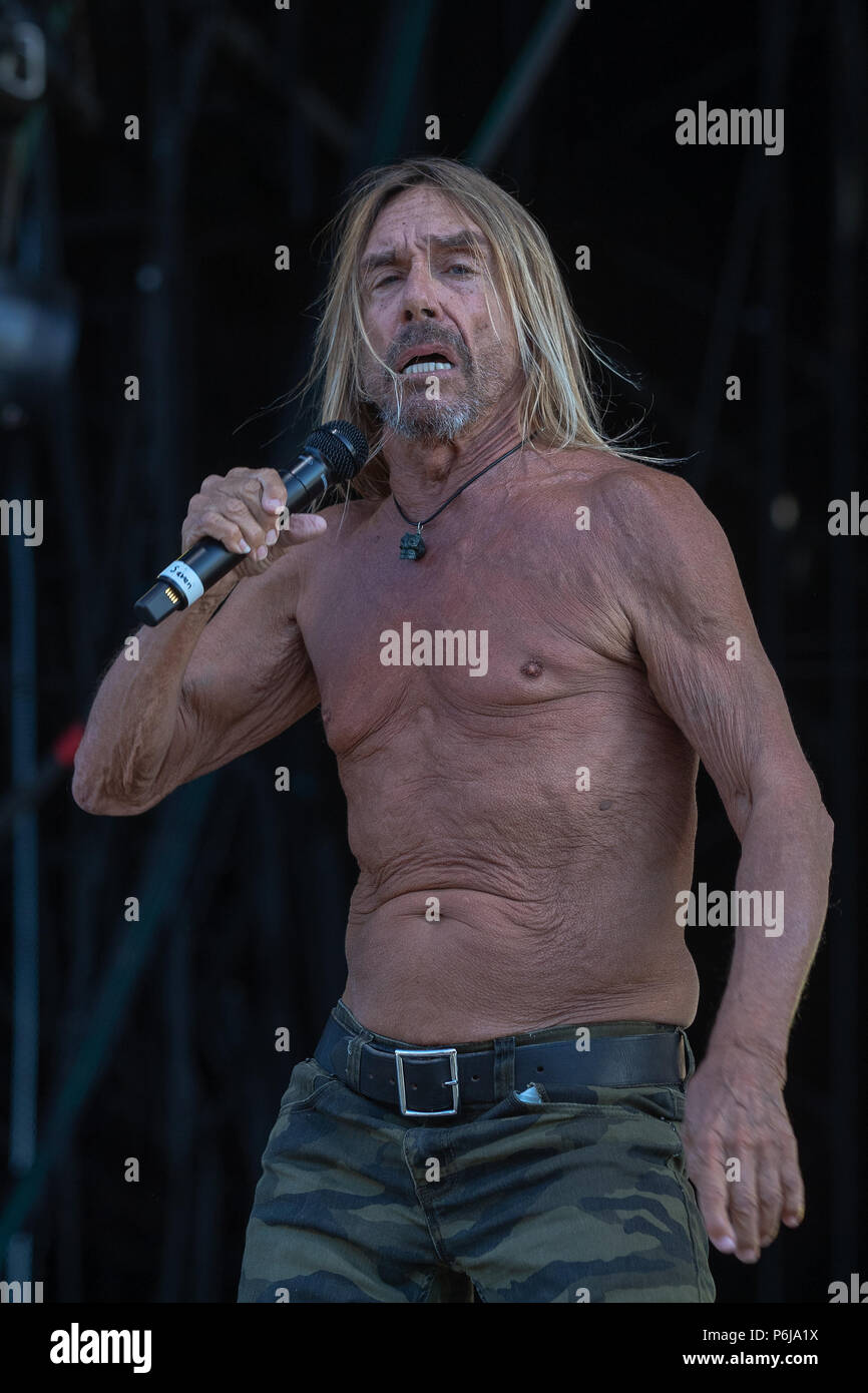 afbrudt følsomhed spyd Finsbury park, UK. 30th June, 2018, American singer, songwriter Iggy Pop  performing at Queens of the Stone Age and Friends. UK.Finsbury park  London.© Jason Richardson / Alamy Live News Stock Photo - Alamy