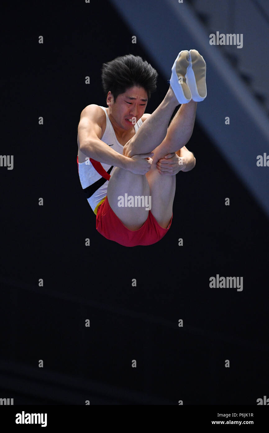 Takasaki Arena, Gunma, Japan. 30th June, 2018. Yasuhiro Ueyama, JUNE 30, 2018 - Trampoline : The Japanese World Trampoline Championship Trials Men's Final at Takasaki Arena, Gunma, Japan. Credit: MATSUO.K/AFLO SPORT/Alamy Live News Stock Photo