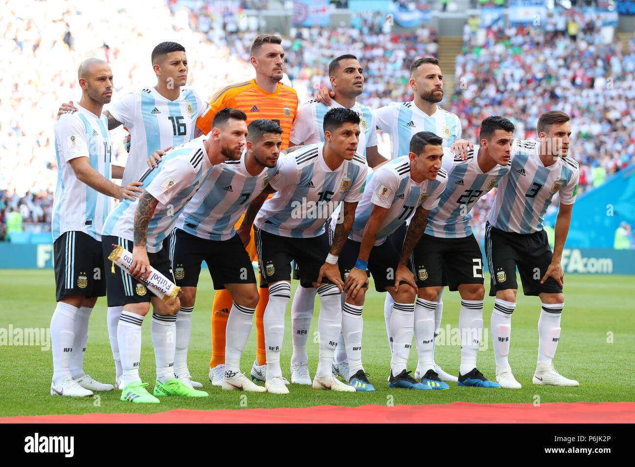 Argentina team group line-up (ARG), JUNE 30, 2018 - Football / Soccer :  FIFA World Cup Russia 2018