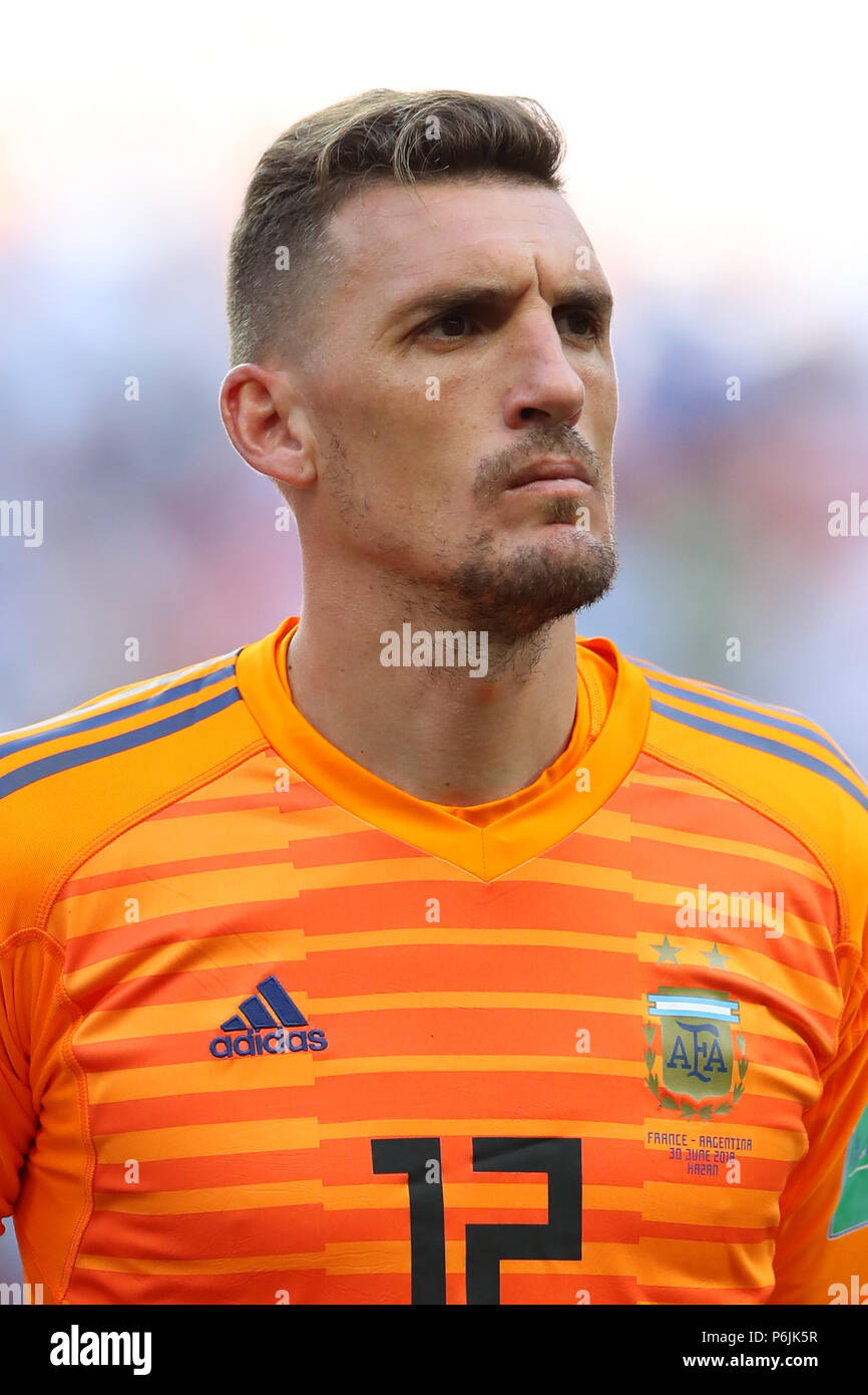 Kazan, Russia. 30th June, 2018. Franco Armani (ARG) Football/Soccer : FIFA  World Cup Russia 2018 round of 16 match between France 4-3 Argentina at  Kazan Arena, in Kazan, Russia . Credit: Yohei