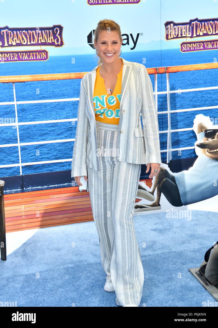 Los Angeles, USA. 30th Jun, 2018. Jodie Sweetin at the world premiere for 'Hotel Transylvania 3: Summer Vacation' at the Regency Village Theatre Picture: Sarah Stewart Credit: Sarah Stewart/Alamy Live News Stock Photo