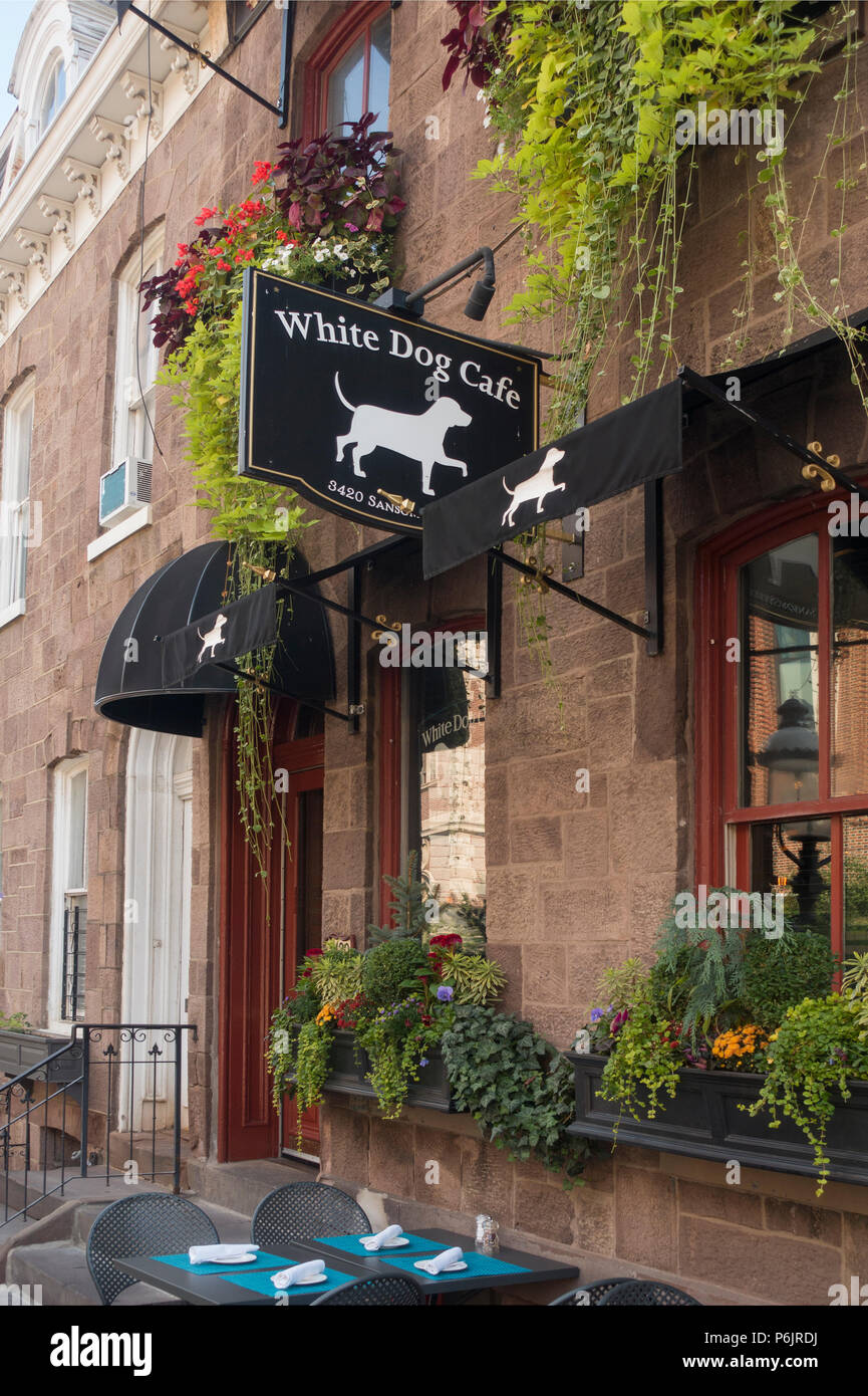 White Dog Cafe on Sansom street University City Philadelphia PA Stock