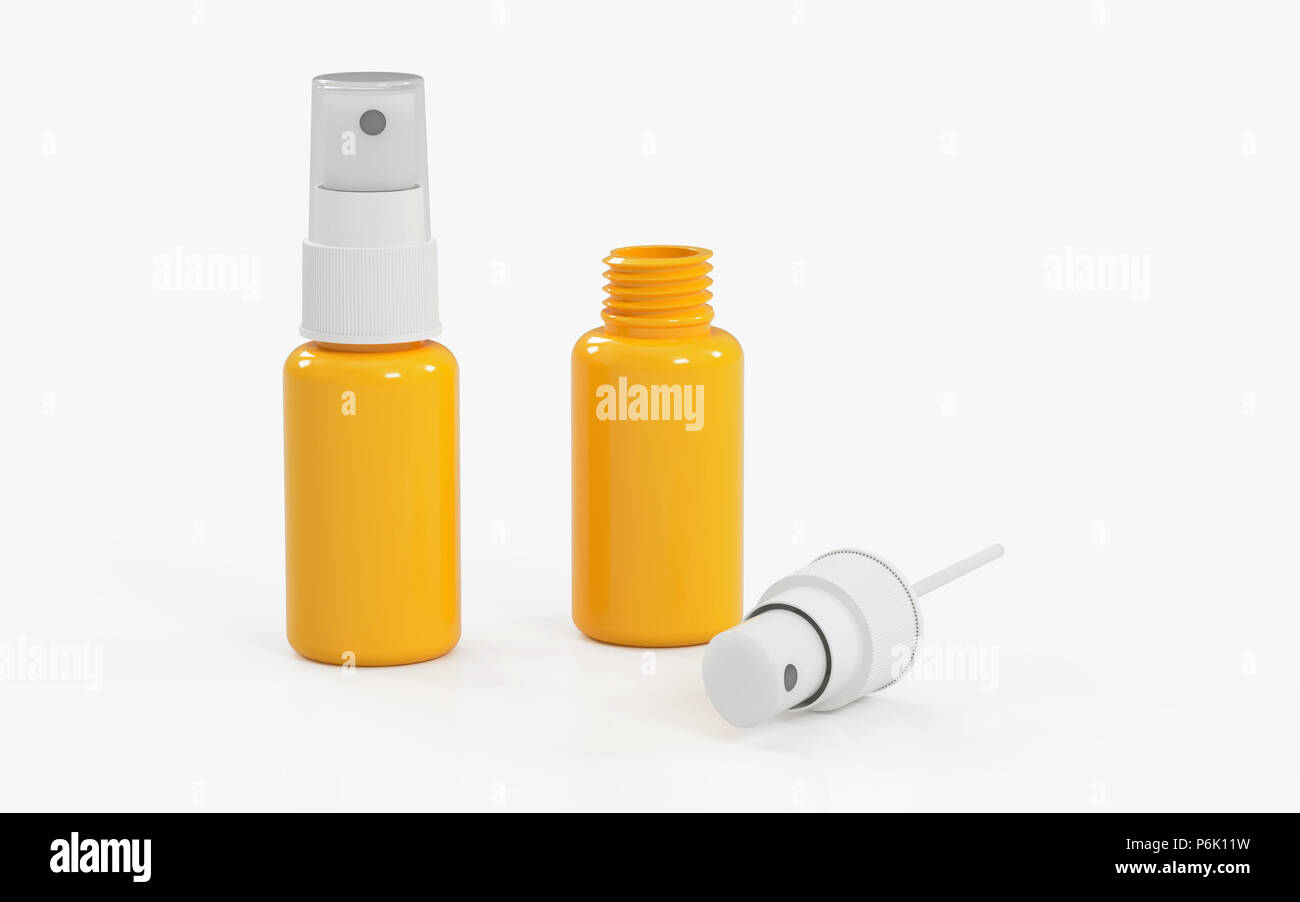 3D rendering of spray bottle, isolated on white background Stock Photo ...