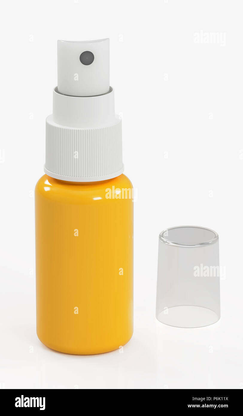 3D rendering of spray bottle, isolated on white background Stock Photo ...