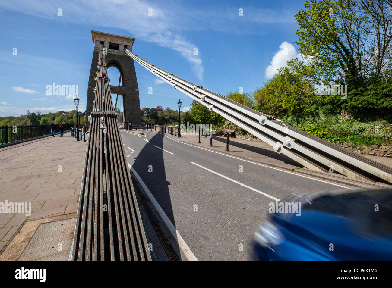 The suspension cables of the Clifton Suspension Bridge, Bristol Stock Photo