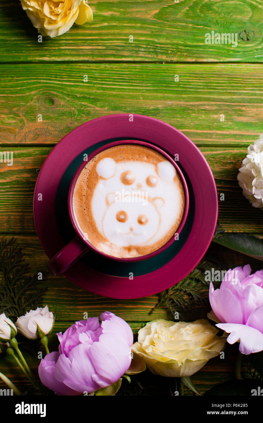 Cup of coffee in the zoo Stock Photo Alamy