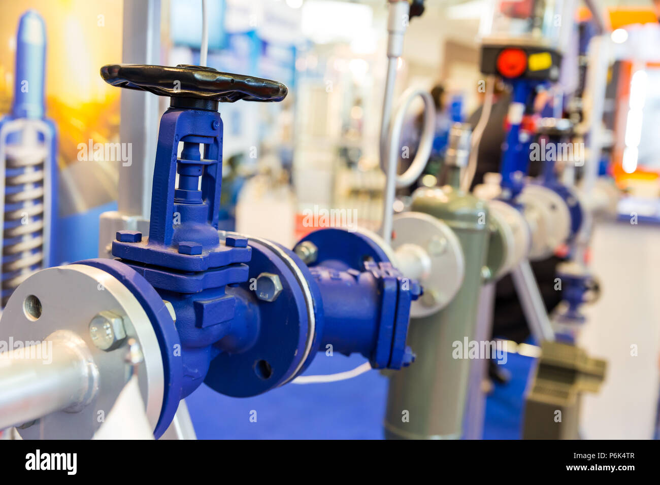 Gate valves, water pipeline, heat circuit. Thermal and pressure control