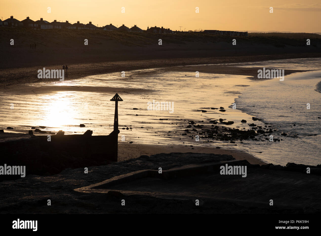 Beach at Seaton Sluce, Northumberland, England. Europe Stock Photo