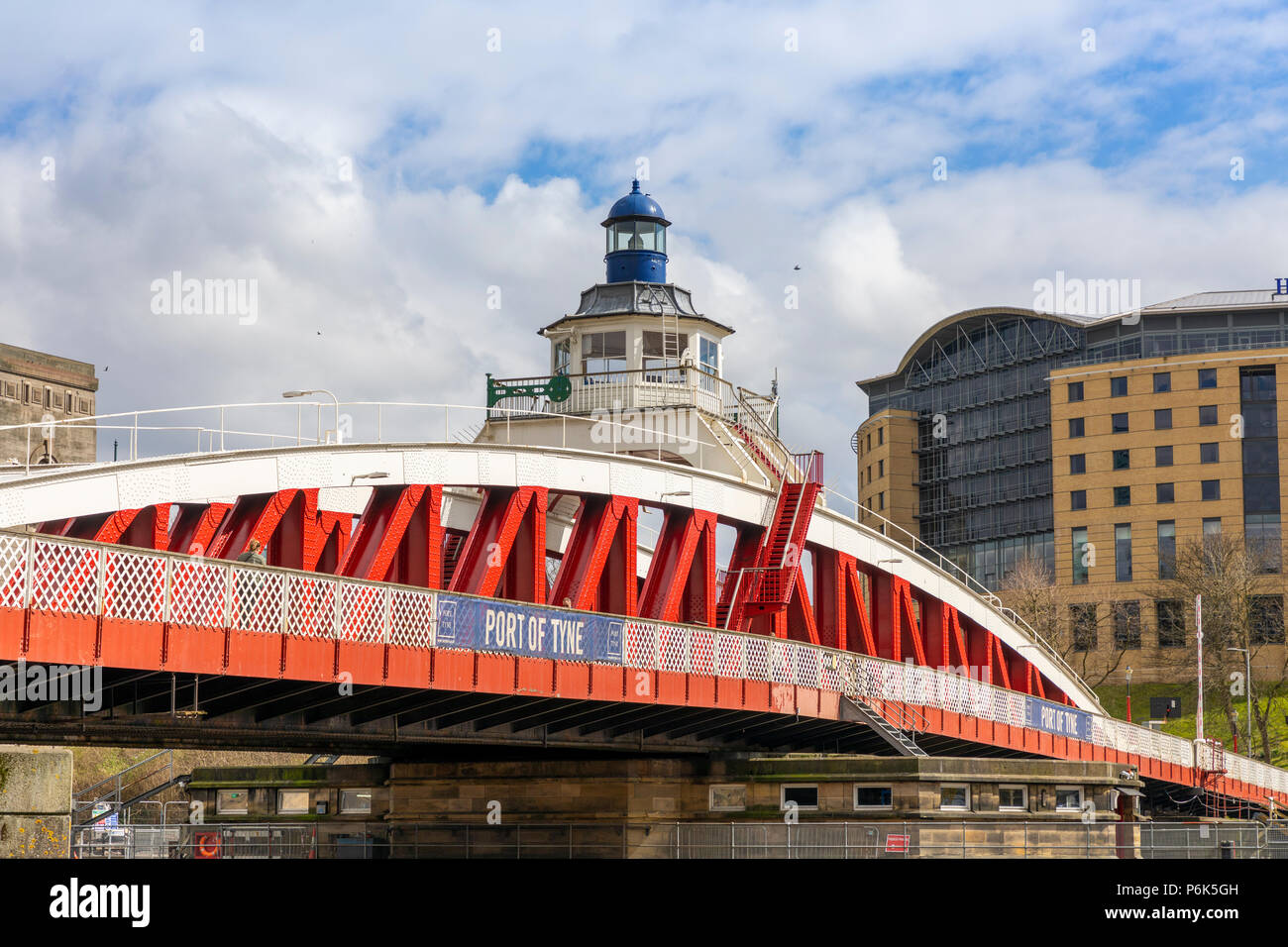 Bridge Street swing bridge, Newcastle upon Tyne, Tyne & Wear, England,UK Stock Photo