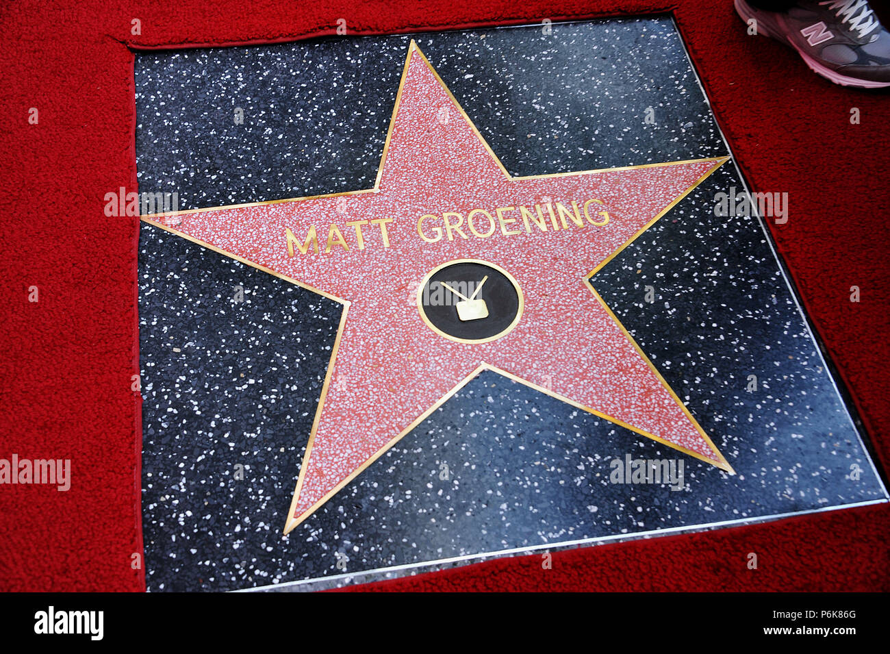 Matt Groening honored with a Star on the Hollywood Walk of Fame In Los Angeles.Matt Groening star  108  Event in Hollywood Life - California, Red Carpet Event, USA, Film Industry, Celebrities, Photography, Bestof, Arts Culture and Entertainment, Topix Celebrities fashion, Best of, Hollywood Life, Event in Hollywood Life - California, movie celebrities, TV celebrities, Music celebrities, Topix, Bestof, Arts Culture and Entertainment, Photography,    inquiry tsuni@Gamma-USA.com , Credit Tsuni / USA, Honored with a Star on the Hollywood Walk ofFame in Los Angeles,  2012 Stock Photo