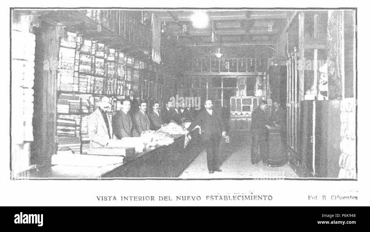 1909-01-20, Actualidades, Madrid, nuevos almacenes de tejidos, Cifuentes. Stock Photo
