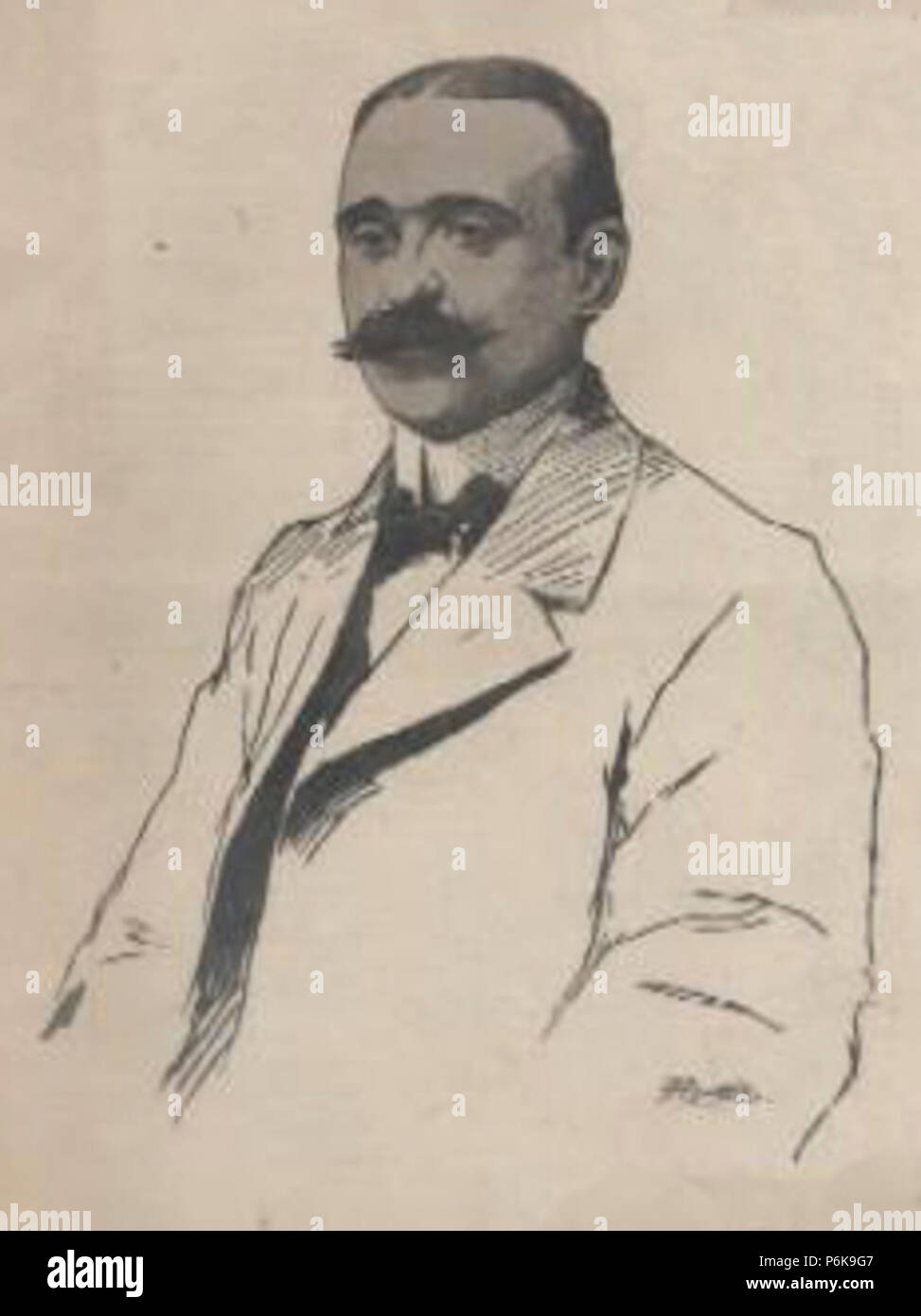 1909-04-16 El Cuento Semanal La celada de Alonso Quijano de Pedro Mata Agustín (cropped). Stock Photo