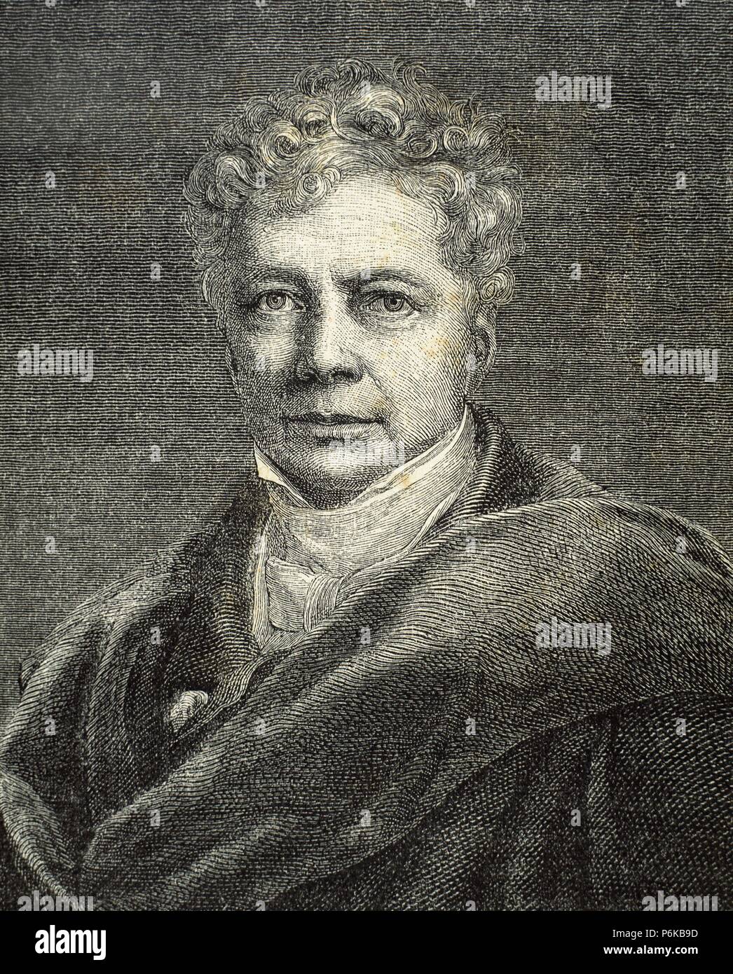 Friedrich Wilhelm Joseph Schelling (1775-1854). German philosopher. Portrait. engraving. Stock Photo