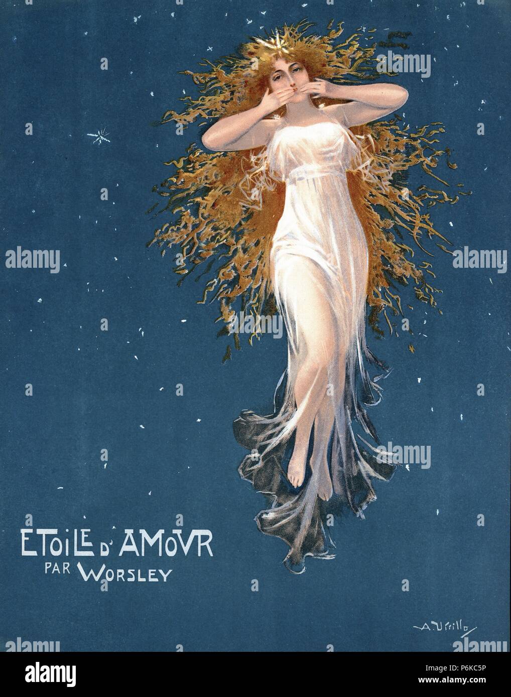 Partitura Del Schottisch Etoile D Amour Por Cliffton Worsley Ano 1907 Stock Photo Alamy