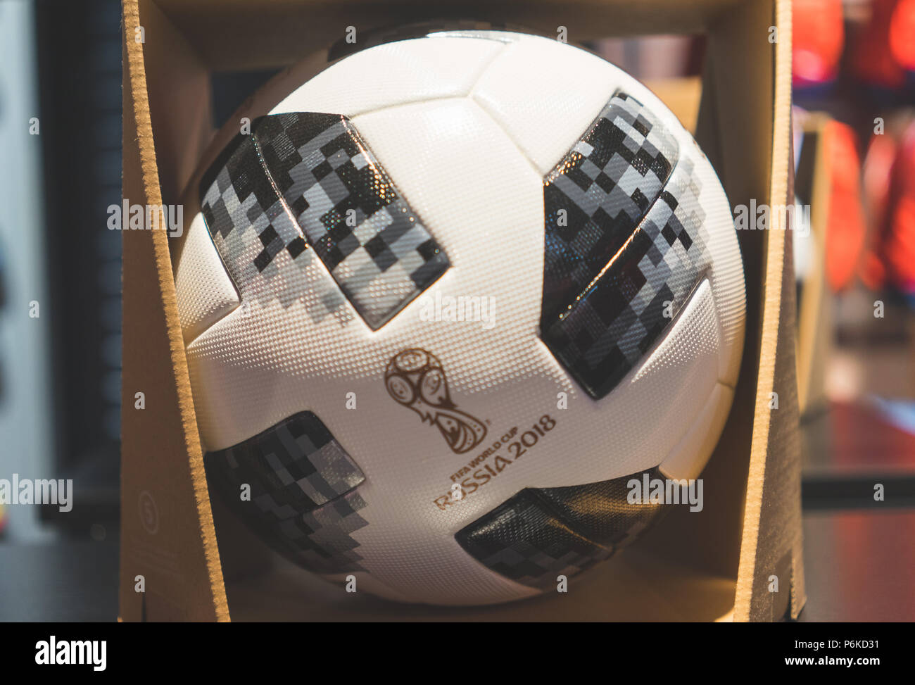 June 30, 2018. The official ball for the FIFA World Cup 2018 Adidas Telstar  18 Stock Photo - Alamy