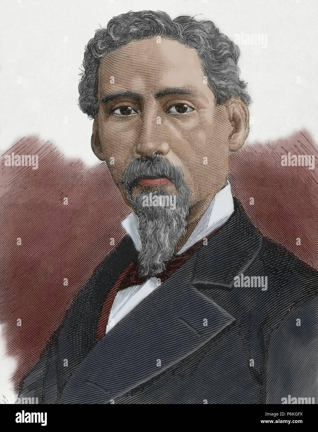Ignacio Ramirez (1818-1879), the Necromancer (El Nigromante). Mexican poet,  writer and lawyer. 19th century engraving. Colored Stock Photo - Alamy