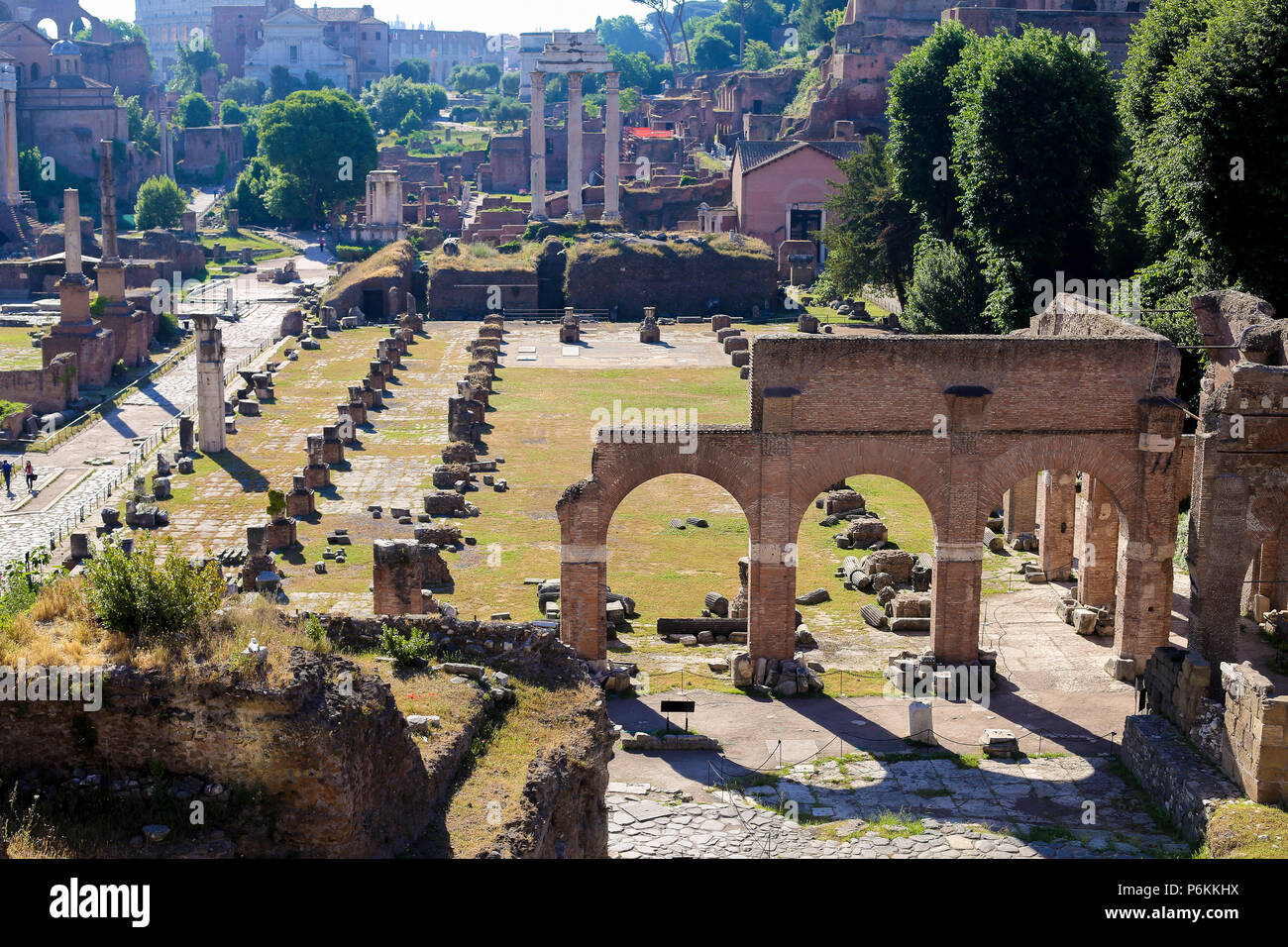 Famous ruins of Roman Forum in Rome, Italy Stock Photo - Alamy
