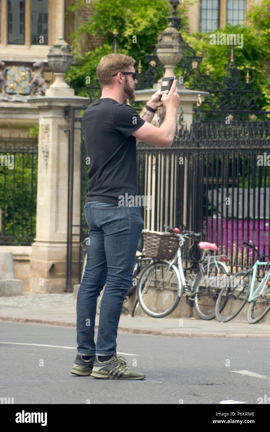 Man taking Photograph Stock Photo