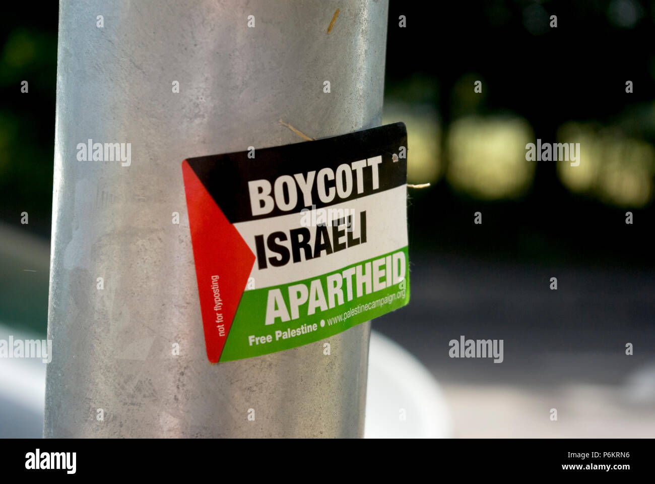 Boycott Israel Sticker Stock Photo - Alamy