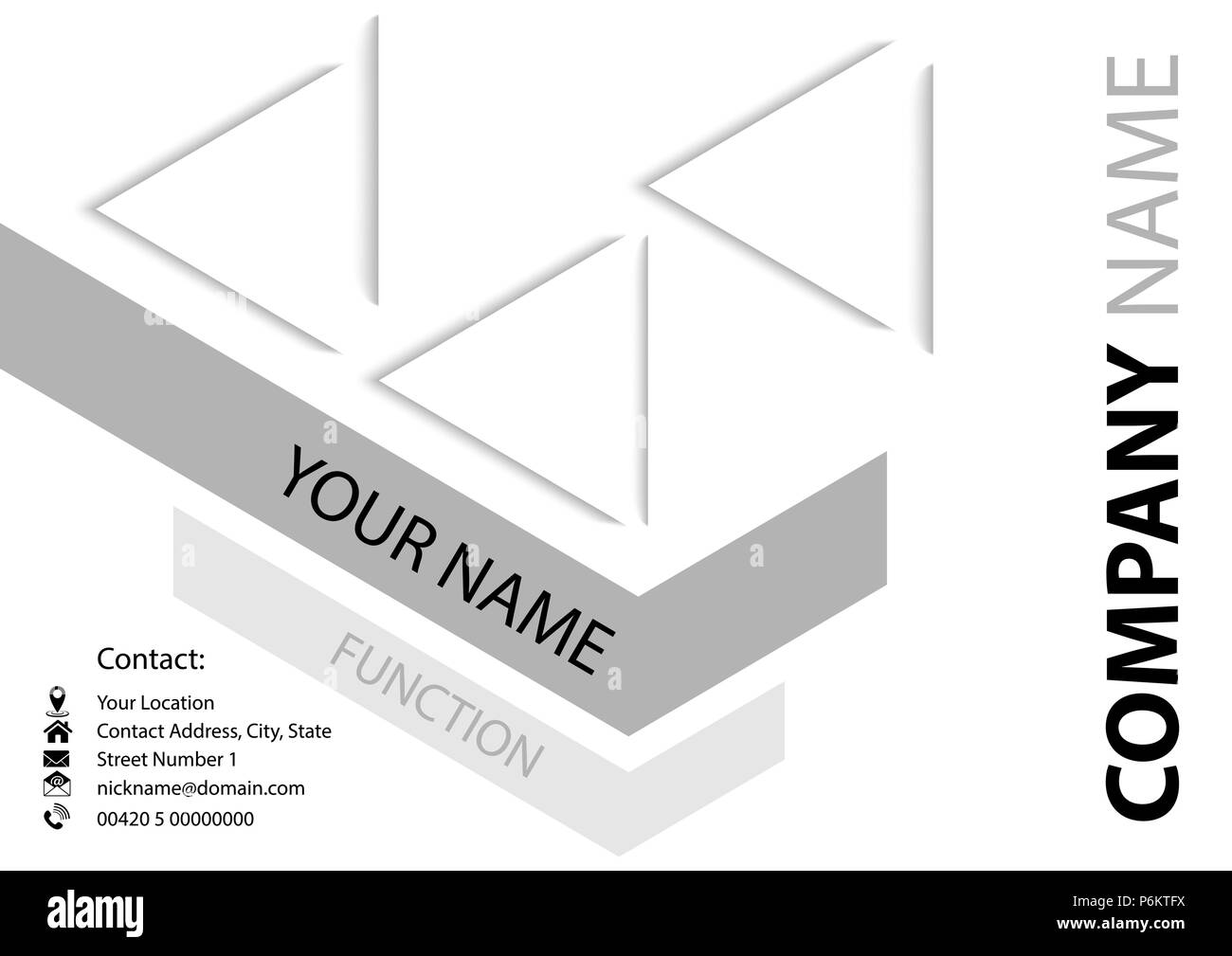 Abstract Business Card with Geometric Design Stock Vector Image & Art ...