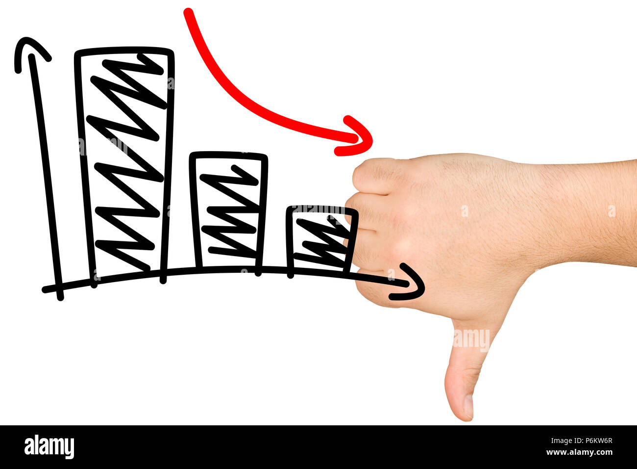 Sales report graph decline hi-res stock photography and images - Alamy