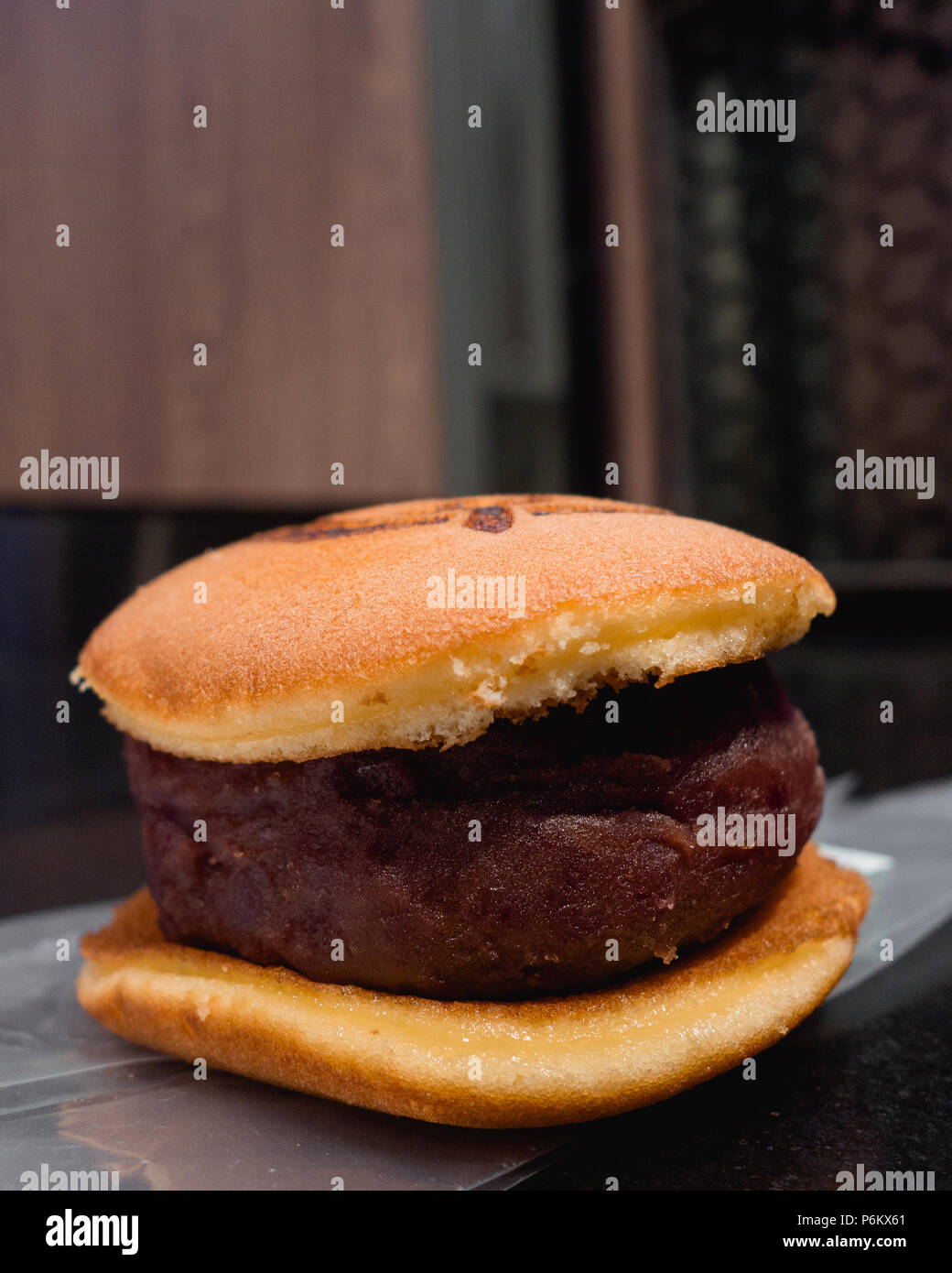 Japanese Pancake with Red Bean Filling, Adzuki Bean, Dorayaki Stock