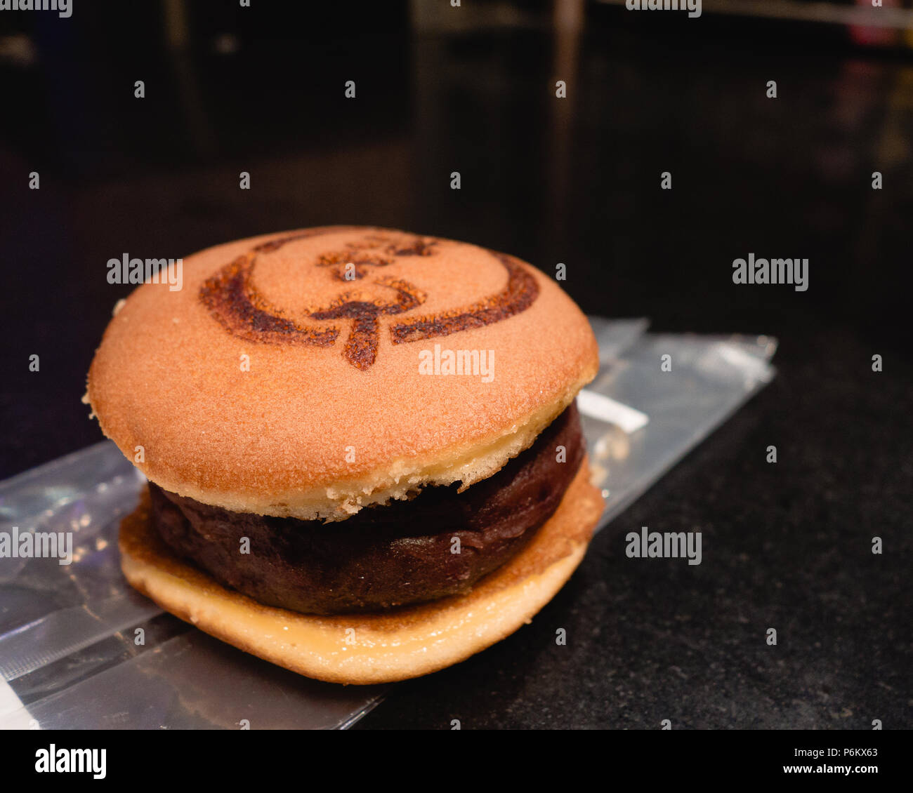 Japanese Pancake with Red Bean Filling, Adzuki Bean, Dorayaki Stock