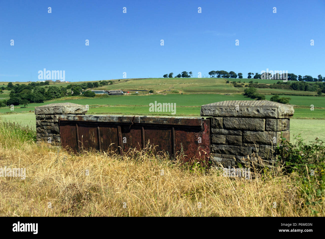 Bridge on the Great Harwood Loop Line near Rishton Stock Photo