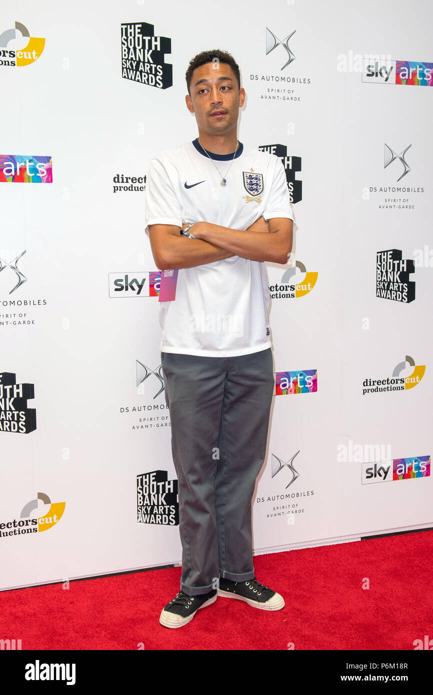 Loyle Carner arriving for the South Bank Sky Arts Awards at Savoy Hotel, central London. Stock Photo