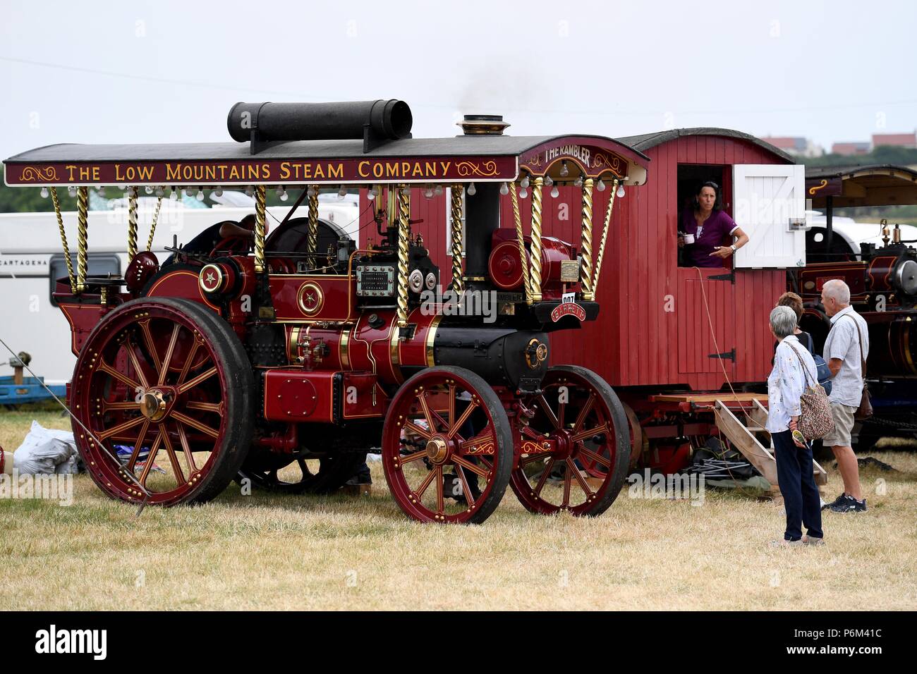 Dorset, UK. 1st Jul, 2018. Chickerell Steam and Vintage Show, Dorset. Burrell Showmans Road Locomotive 3949, "Princess Mary" steam engine, at the annual two-day event. Credit: Finnbarr Webster/Alamy Live News Stock Photo