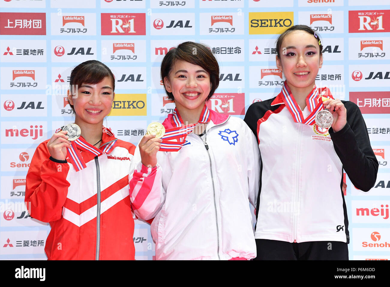 Takasaki Arena, Gunma, Japan. 1st July, 2018. (L-R) Asuka Teramoto, Mai ...