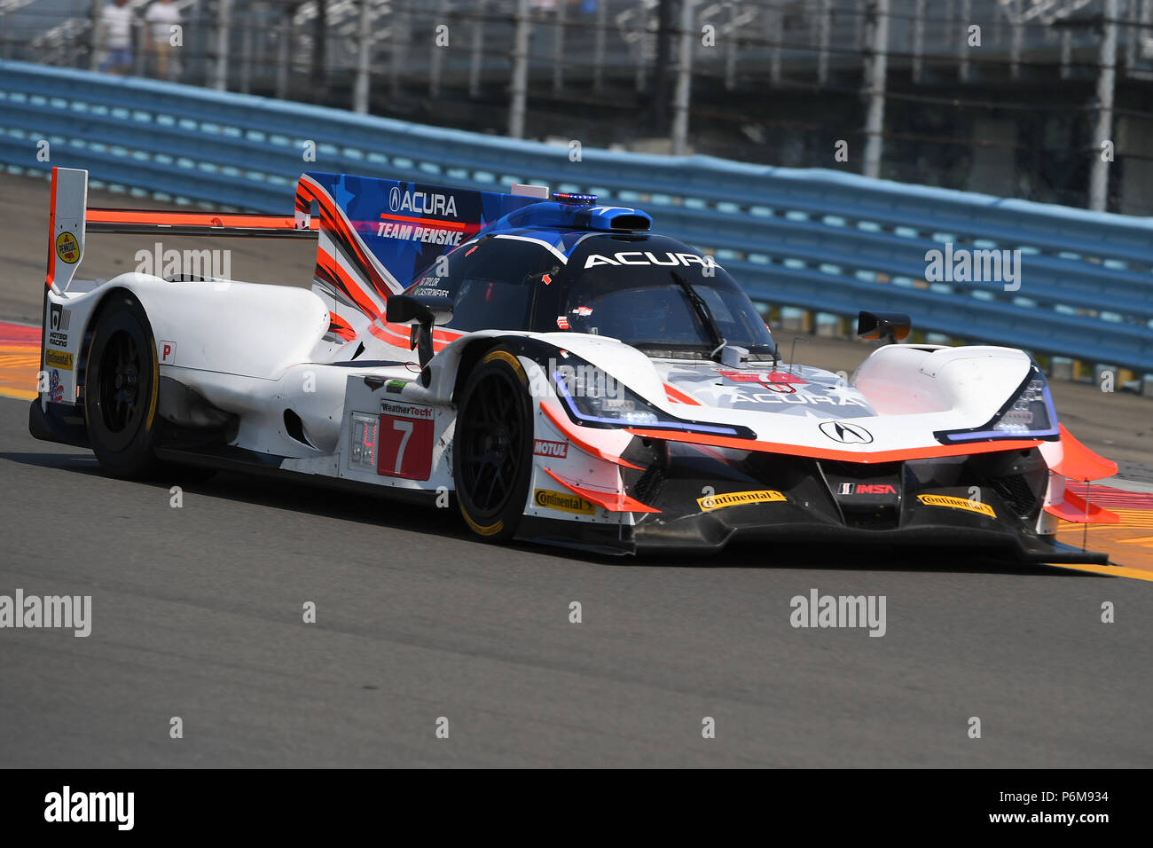 Watkins Glen New York Usa 1st July 2018 The 7 Acura Team Penske Acura Dpi Driven By Helio Castroneves Of Brazil And Ricky Taylor Of The United States During The Imsa Weathertech