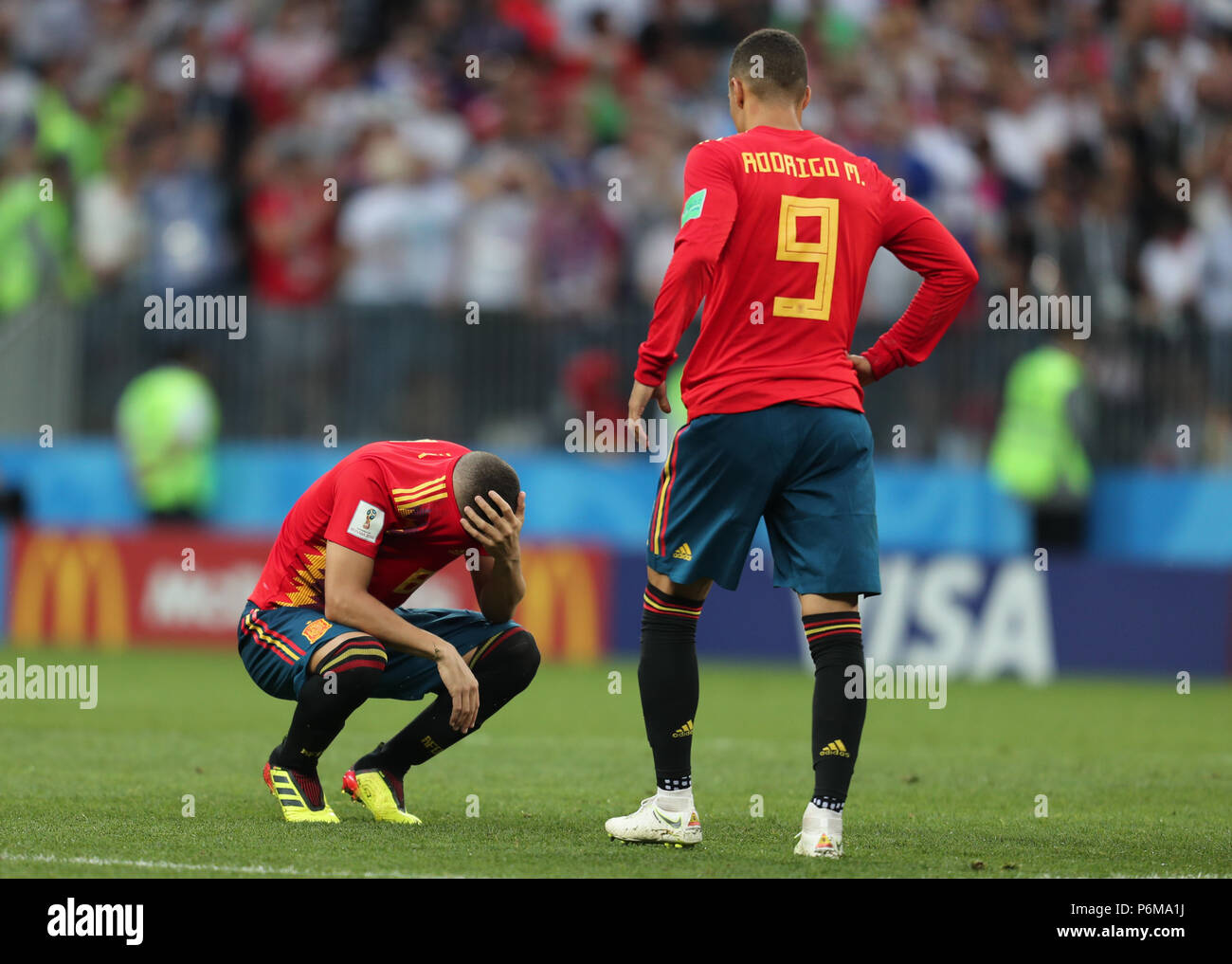Koke Rodrigo Spain V Russia Spain V Russia 2018 Fifa World Cup Russia 01 July 2018 Gbc9043 2018 Fifa World Cup Russia Strictly Editorial Use Only If The Player Players Depicted In