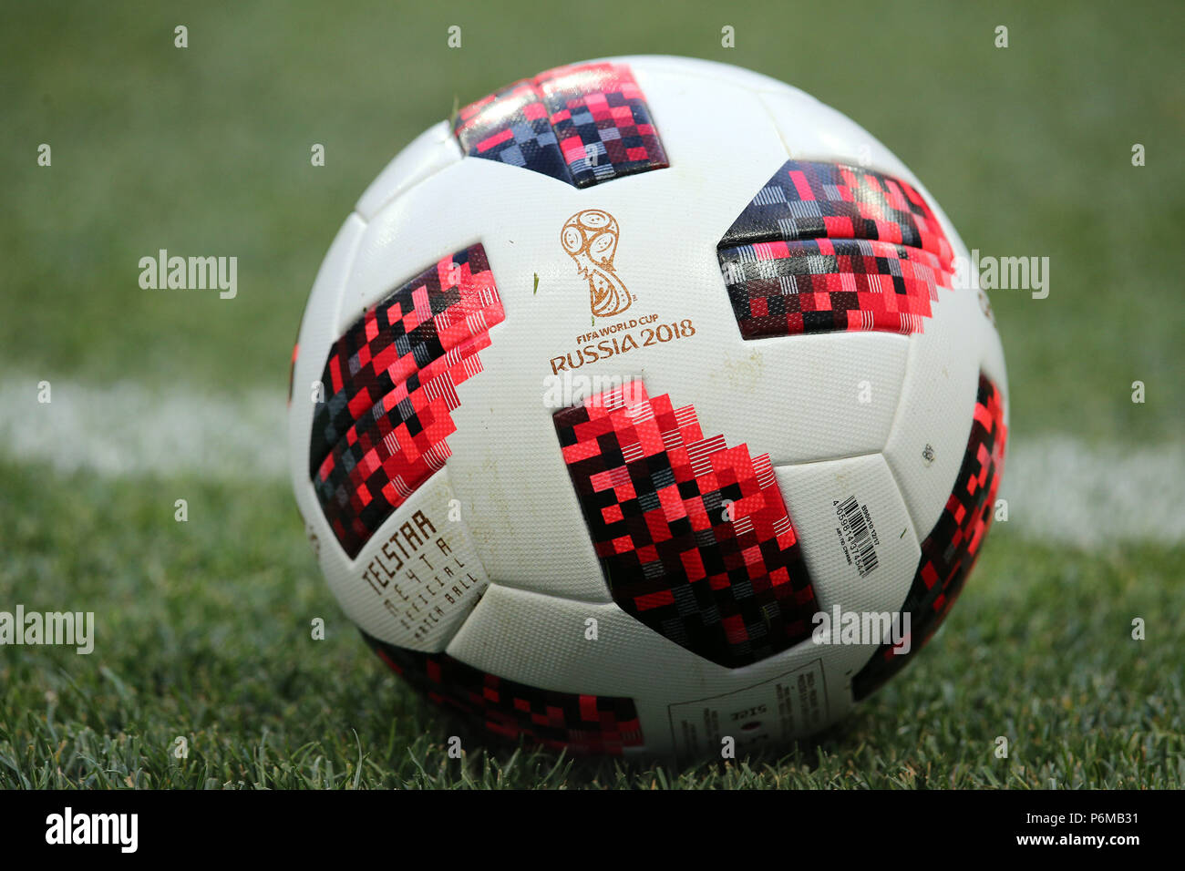 Moscow, Russian. 01st July, 2018. 01.07.2018. MOSCOW, Russia:OFFICIAL BALL  OF Fifa World Cup Russia 2018, Eighths of final football match between  SPAIN VS RUSSIA in Luzhniki Stadium in Moscow. Credit: Independent Photo