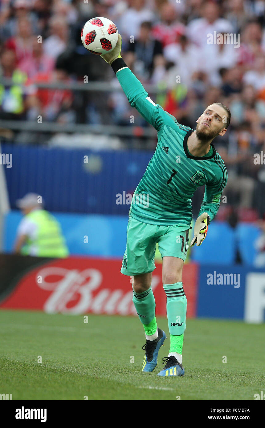01.07.2018. MOSCOW, Russia:DAVID DE GEA  in action during the Fifa World Cup Russia 2018, Eighths of final football match between SPAIN VS RUSSIA in Luzhniki Stadium in Moscow. Stock Photo