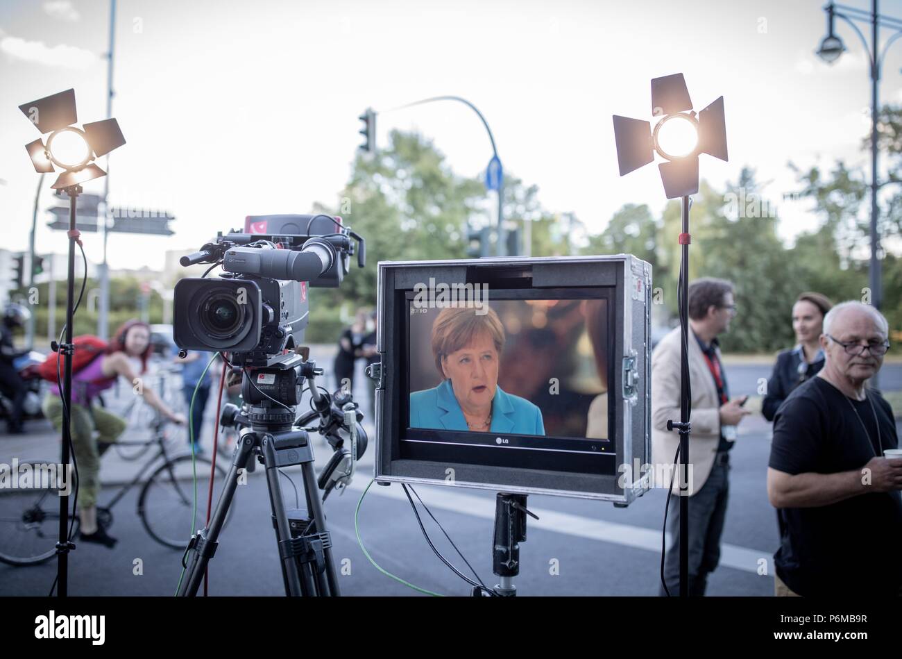 Berlin Germany 01st July 2018 A Monitor Shows German