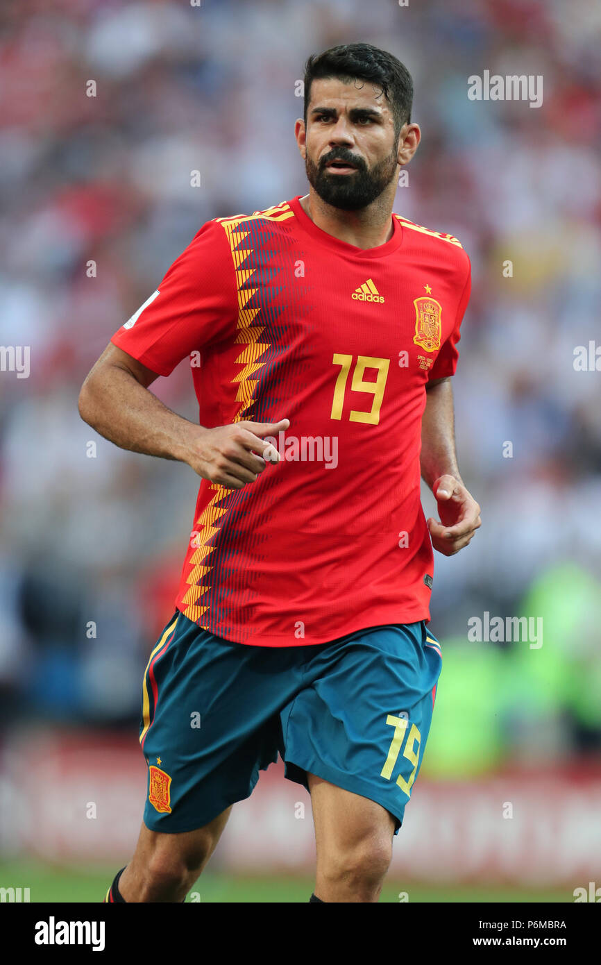 Diego Costa SPAIN SPAIN V RUSSIA, 2018 FIFA WORLD CUP RUSSIA 01 July 2018 GBC9083 Spain v Russia 2018 FIFA World Cup Russia STRICTLY EDITORIAL USE ONLY. If The Player/Players Depicted In This Image Is/Are Playing For An English Club Or The England National Team. Then This Image May Only Be Used For Editorial Purposes. No Commercial Use. The Following Usages Are Also Restricted EVEN IF IN AN EDITORIAL CONTEXT: Use in conjuction with, or part of, any unauthorized audio, video, data, fixture lists, club/league logos, Betting, Games or any 'live' services. Also Restricted Are Stock Photo