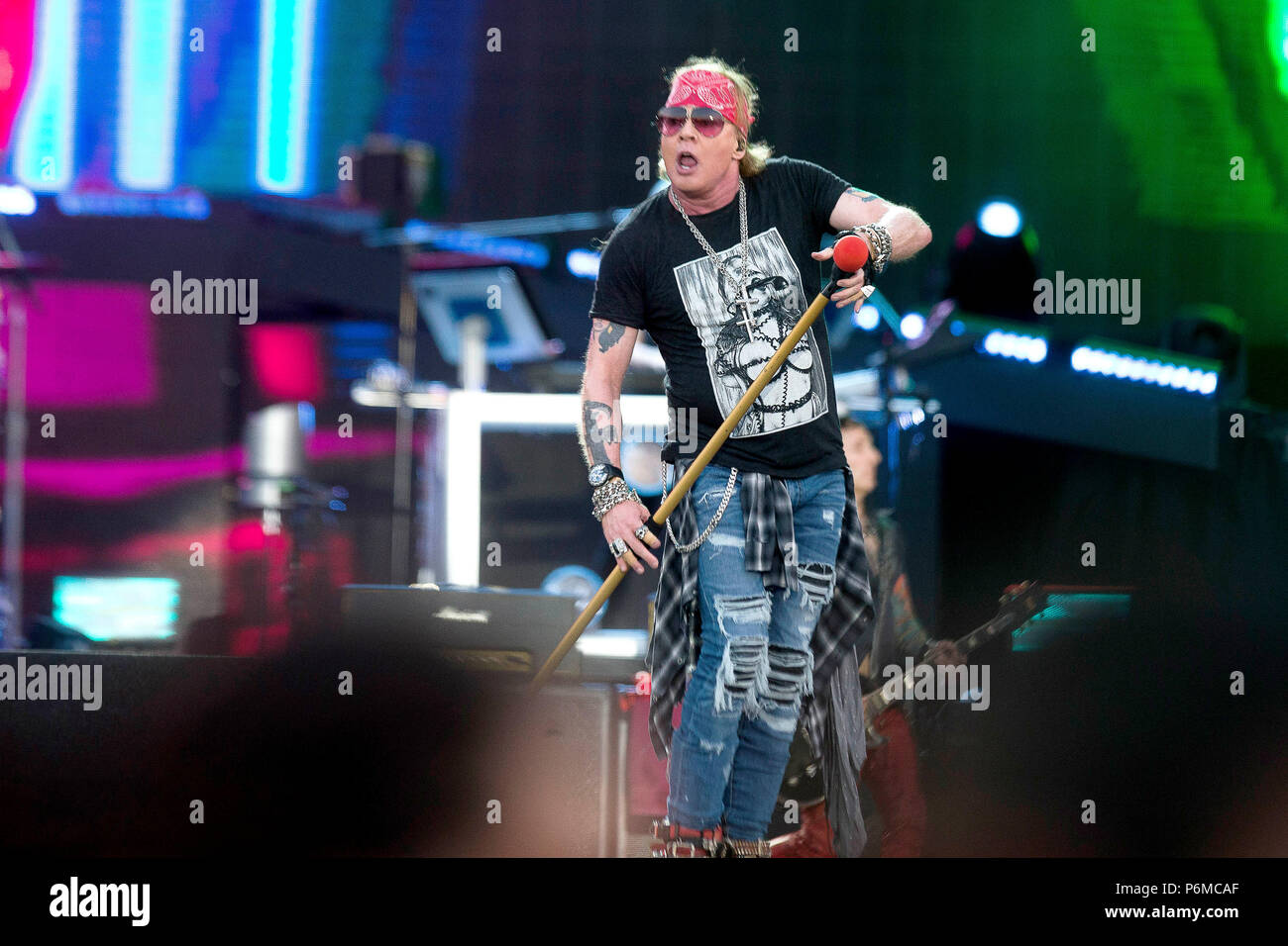 Axl Rose From Guns N Roses Live At A Concert Of The Not In This Lifetime Tour At Caja Magica Madrid 29 06 2018 Usage Worldwide Stock Photo Alamy