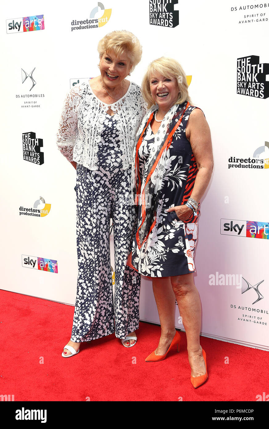 London, UK. 1st July, 2018. Angela Rippon, Elaine Paige, The South Bank