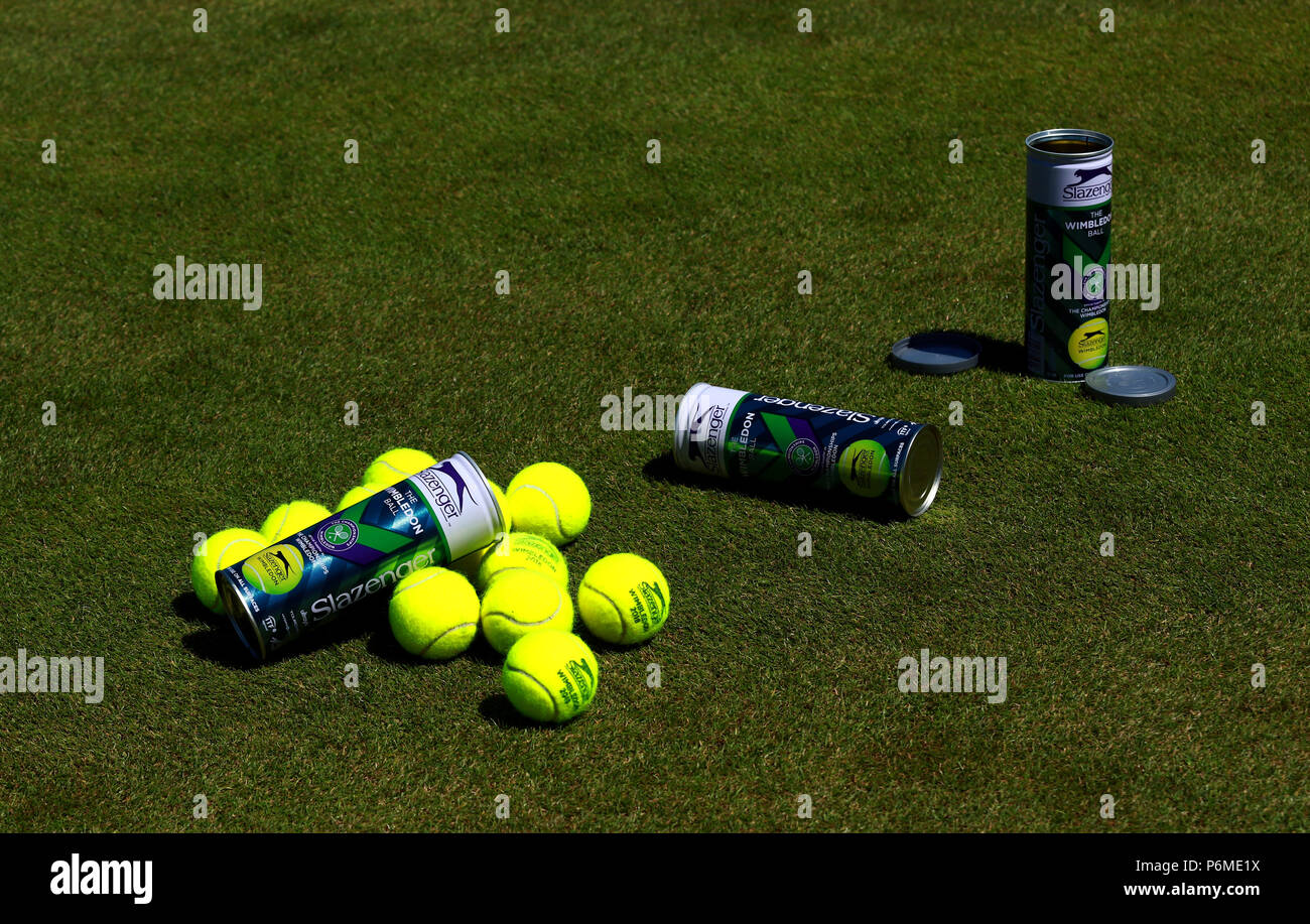 Slazenger wimbledon tennis balls on hires stock photography and images