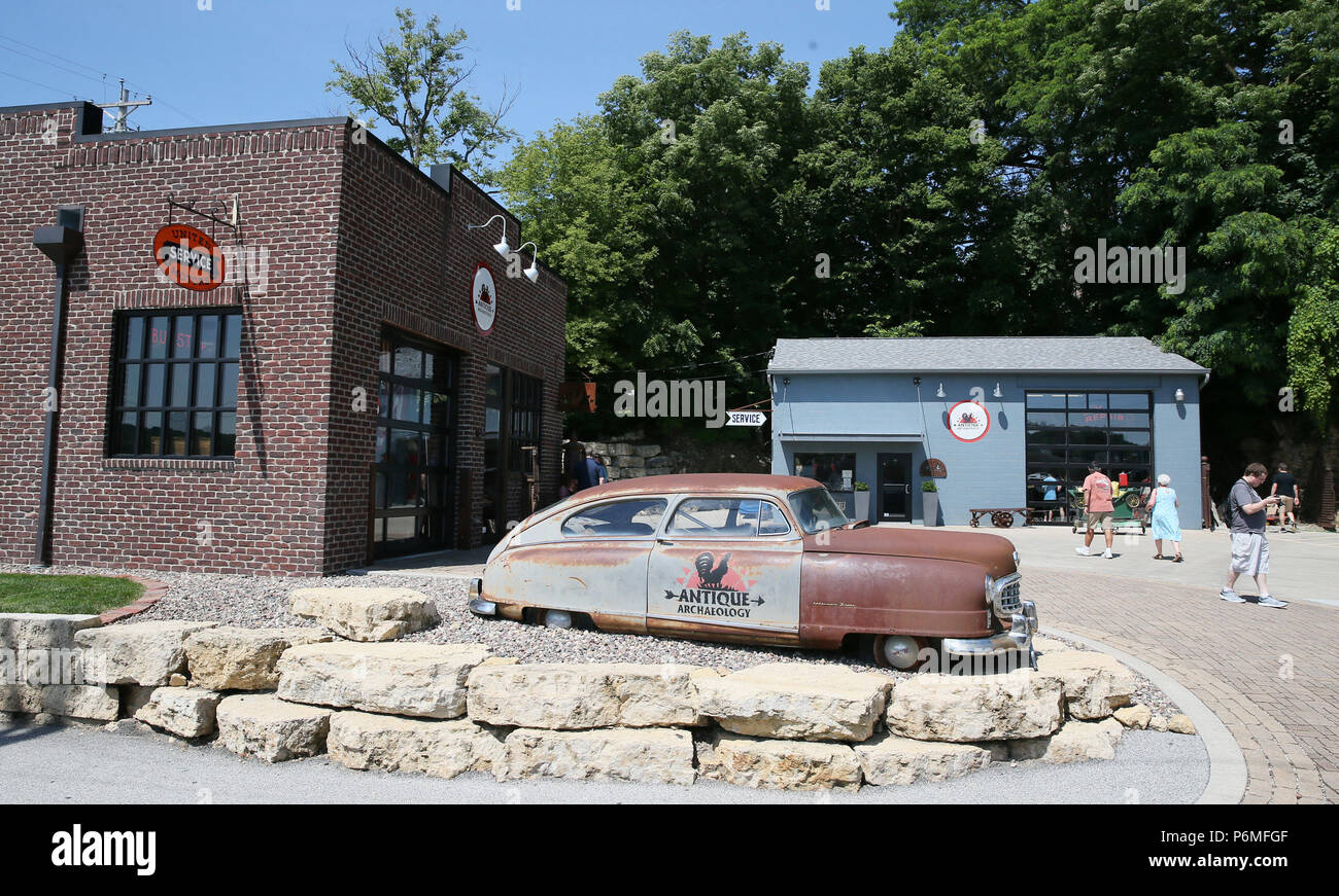 Le Claire, Iowa, USA. 30th June, 2018. Mike Wolfe's Antique Archaeology shops in Le Claire, Iowa Saturday June 30th, 2018. Credit: Kevin E. Schmidt/ZUMA Wire/Alamy Live News Stock Photo