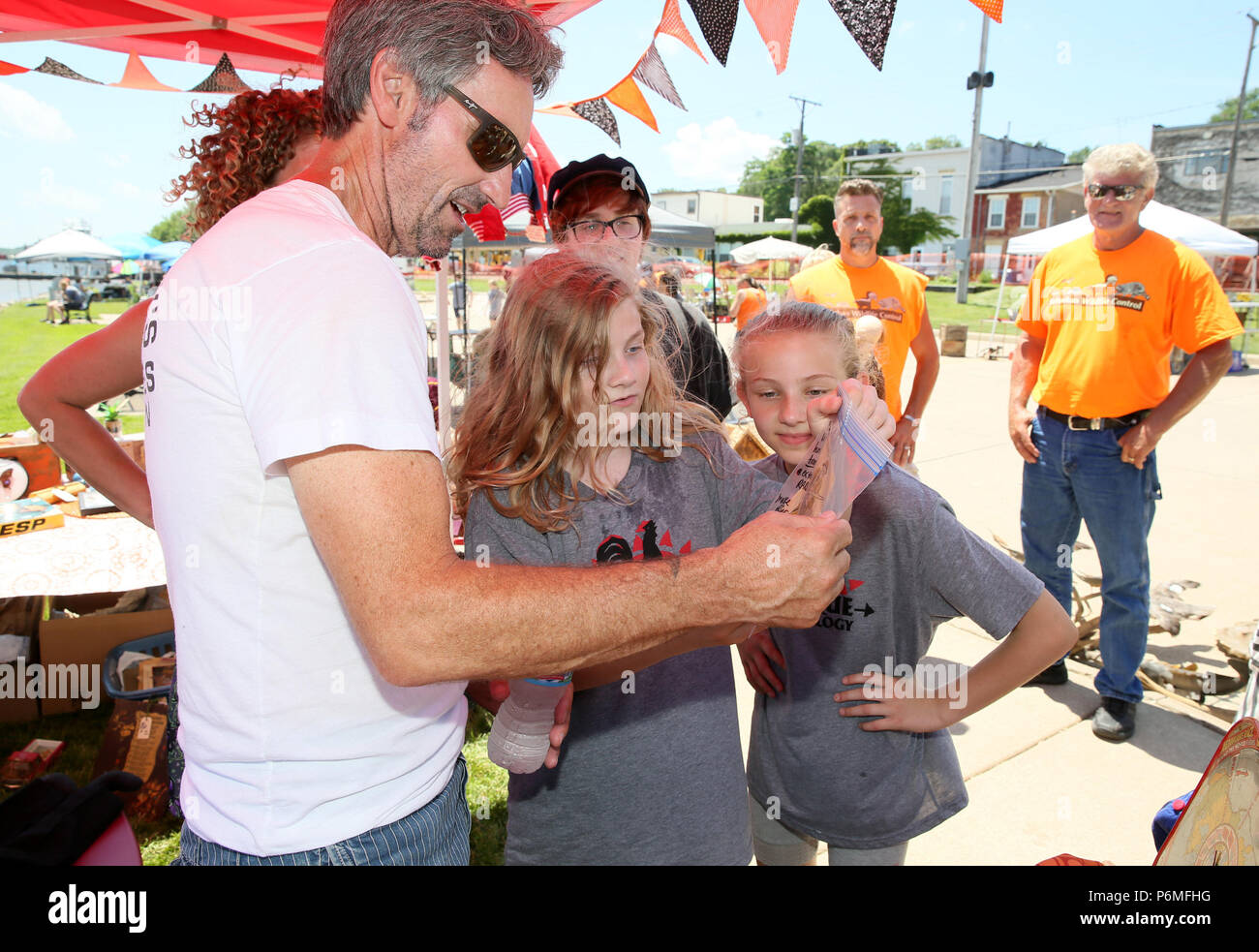 Le Claire, Iowa, USA. 30th June, 2018. Mike Wolfe from the History