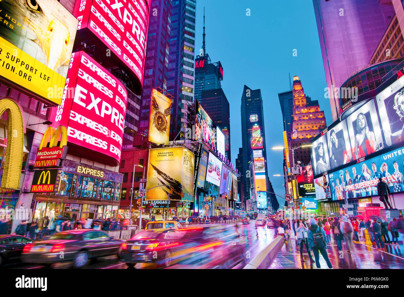 New York Times Square Lights Manhattan New York City Stock Photo