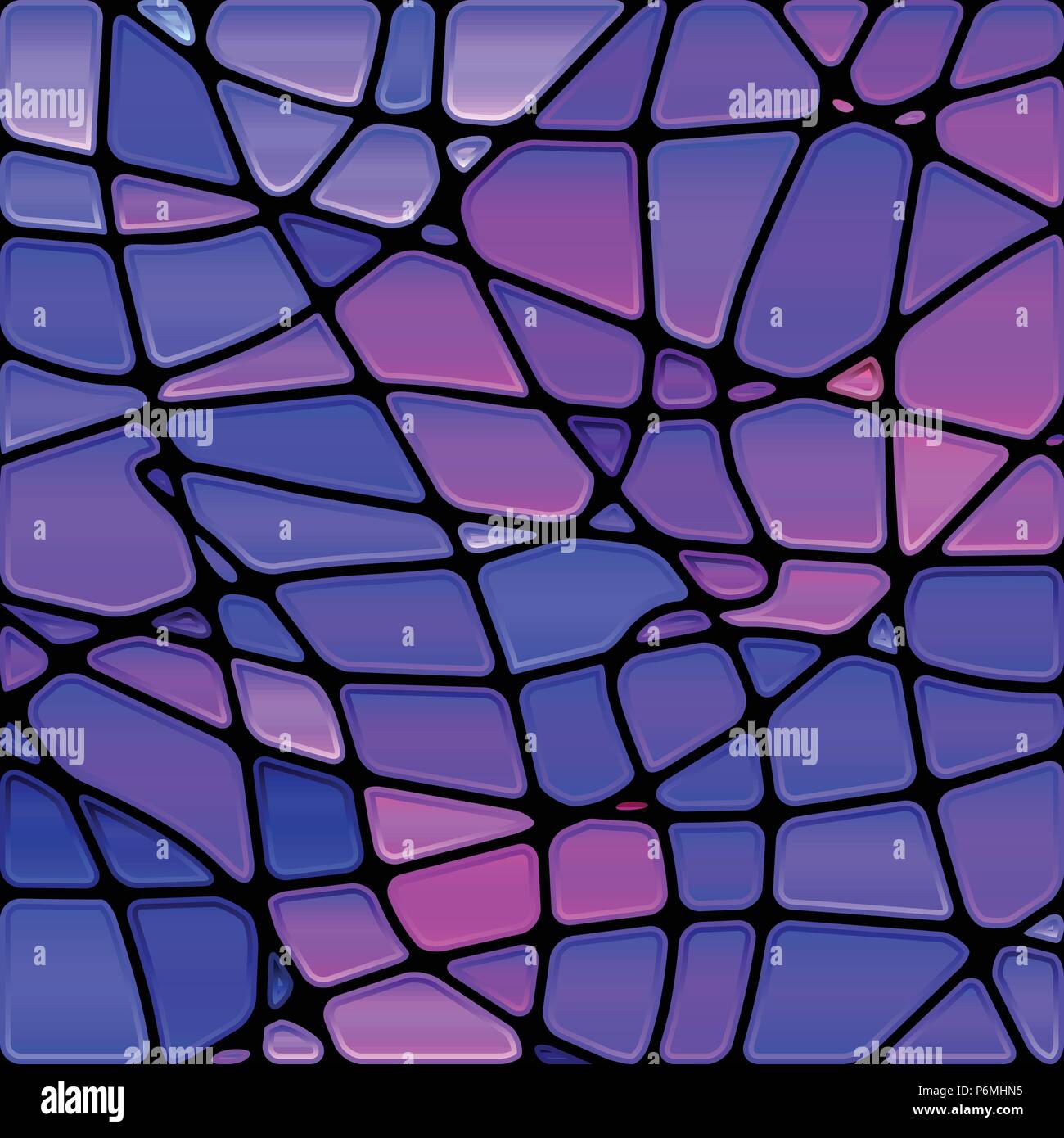 abstract vector stained-glass mosaic background - blue and violet Stock ...
