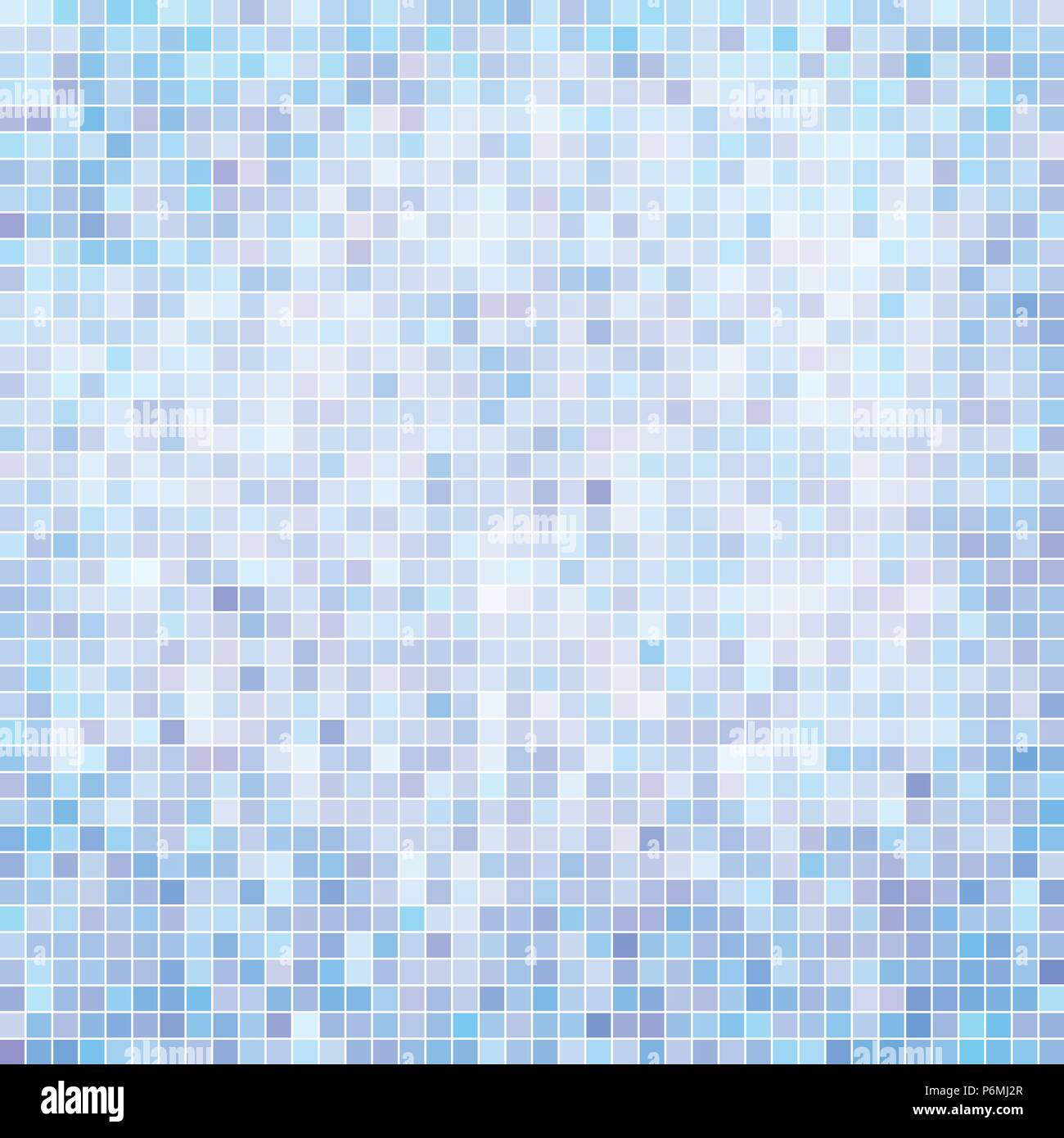 abstract vector square pixel mosaic background - light blue Stock ...