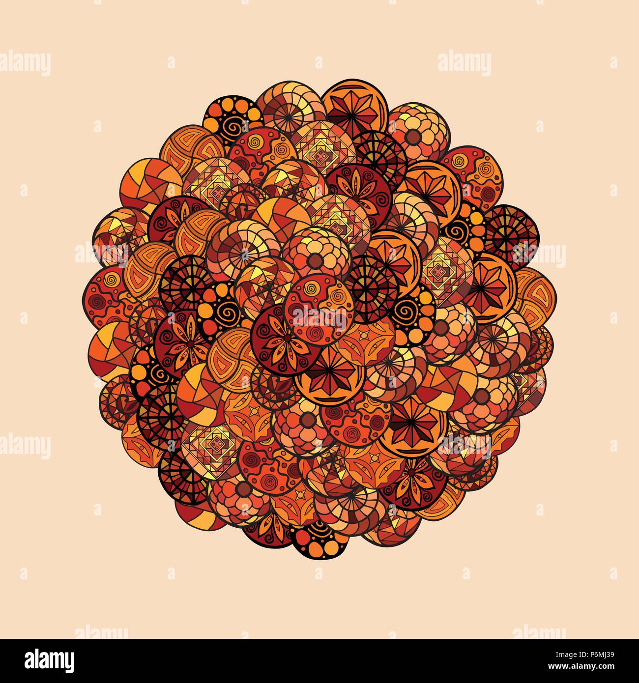 hand drawn vector ethnic background Stock Vector Image & Art - Alamy