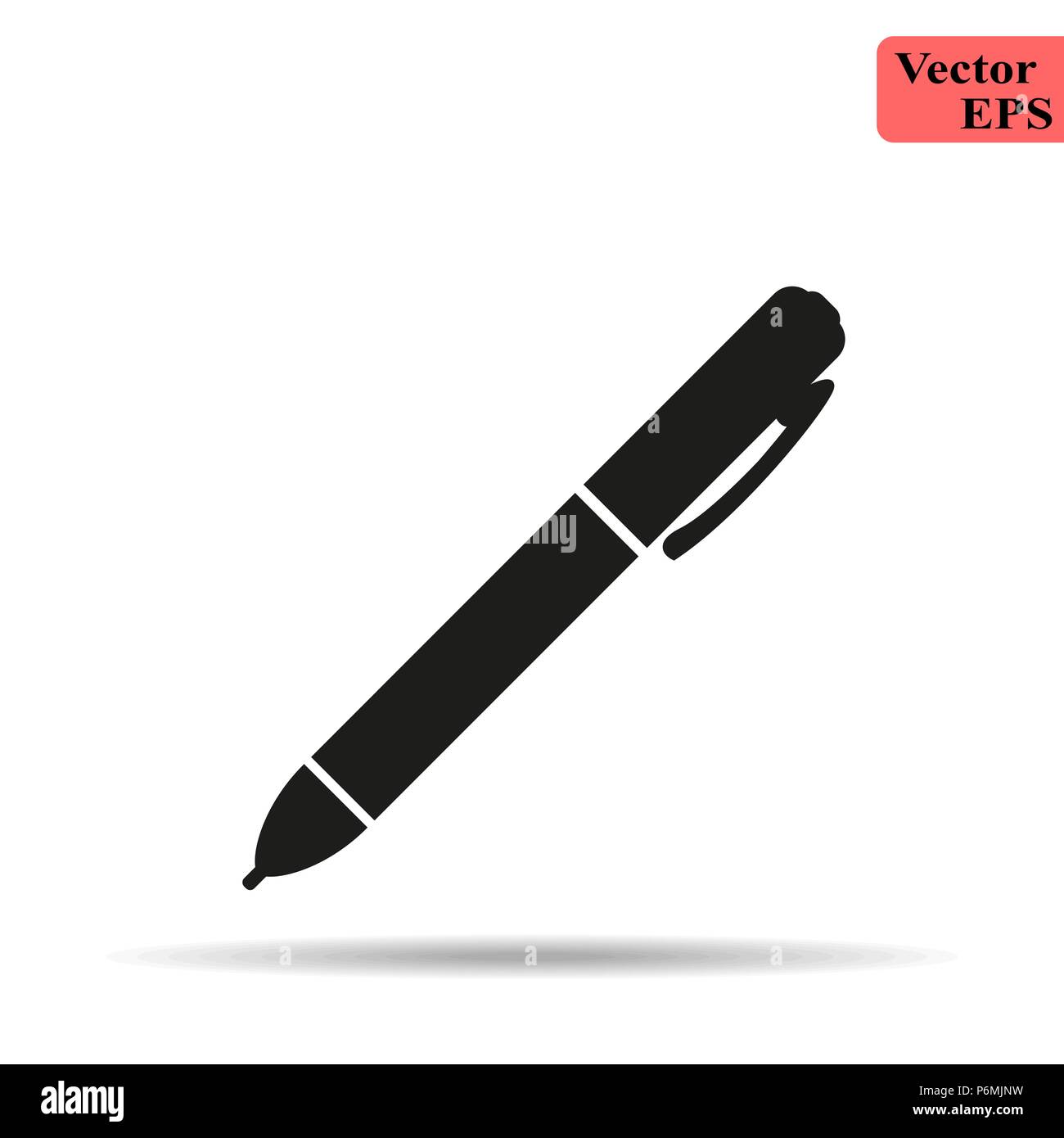 Pen icon, vector illustration. Flat design style eps 10 Stock Vector